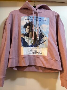 NWOT Vixen by Micheline Pitt Edward Scissorhands Graphic cropped Hoodie small